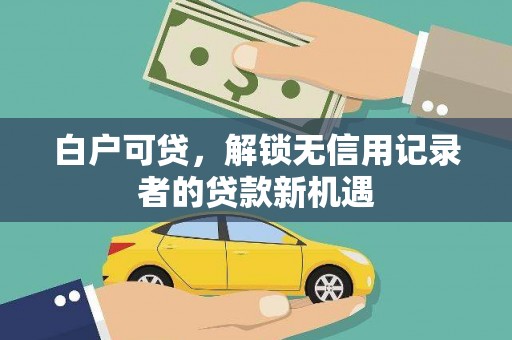 虎尾白户可贷，解锁无信用记录者的贷款新机遇