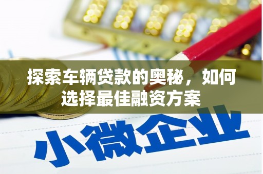 虎尾探索车辆贷款的奥秘，如何选择最佳融资方案