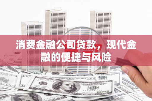 虎尾消费金融公司贷款，现代金融的便捷与风险