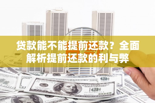 虎尾贷款能不能提前还款？全面解析提前还款的利与弊
