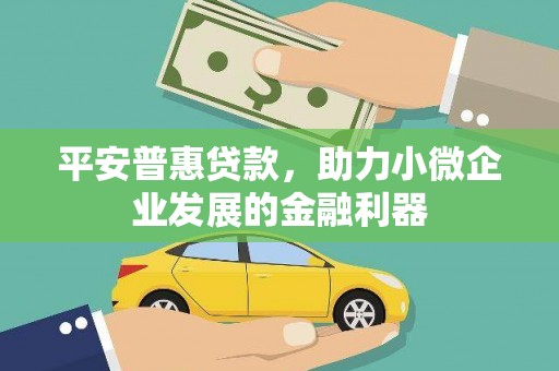 虎尾平安普惠贷款，助力小微企业发展的金融利器