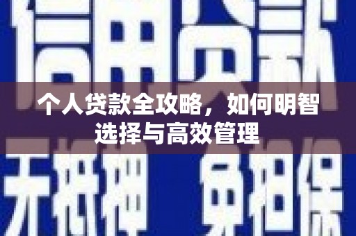 虎尾个人贷款全攻略，如何明智选择与高效管理